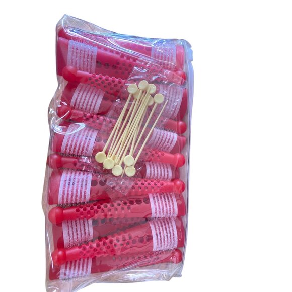 Avon Red Silicone Hair Rollers With Pins For Styling & Curling - Picture 1 of 3